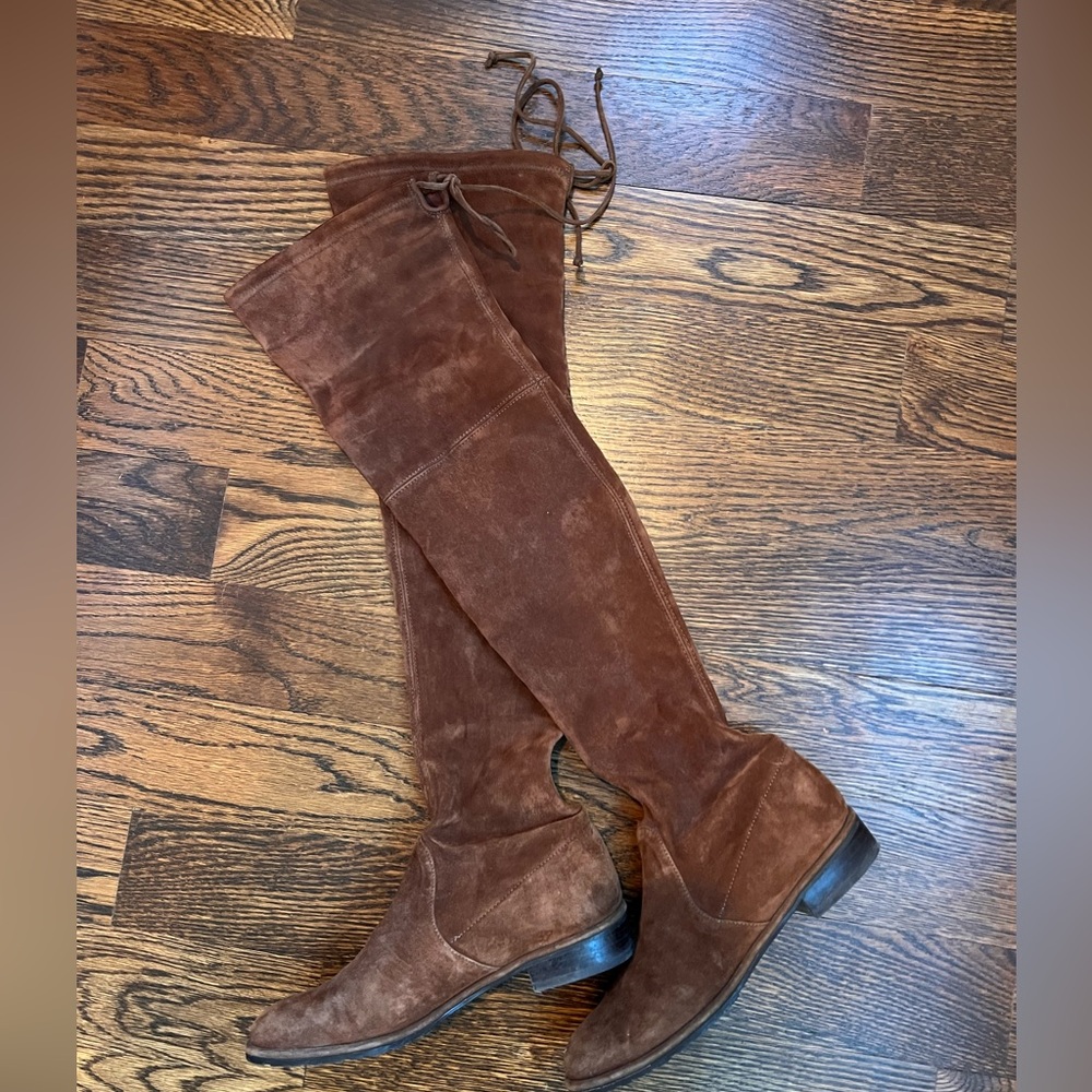 Stuart Weitzman Lowland Brown Suede In 6m - image 2